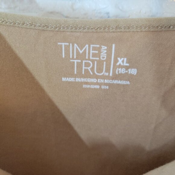 Time Tru Womens Top XL Camisole Beige Lightweight Adjustable B19E - Picture 6 of 8